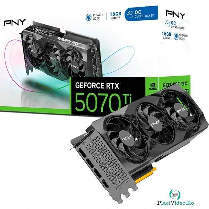 Placa video GeForce RTX 5070 Ti OC, graphics card DLSS 4, 3x DisplayPort, 1x HDMI 2.1