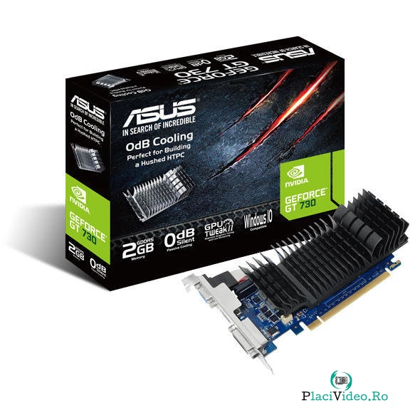 Asus Placă Video Asus Nvidia Gt 730 2gb Gddr5 (Gt730-Sl-2gd5-Brk)