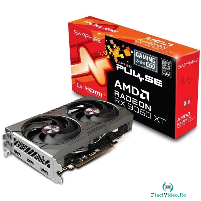 Placa Video Pulse Radeon RX 9060 XT Gaming 8192MB GDDR6