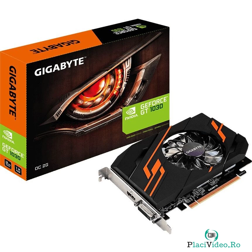 Gigabyte Placa video Gigabyte GeForce GT 1030 OC, 2GB GDDR5, 64-bit