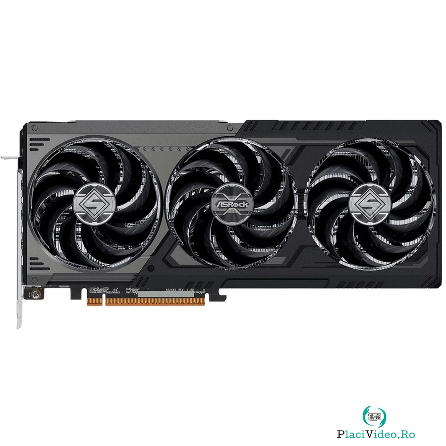 Placa Video AMD Radeon RX 9070 XT Steel Legend Dark 16GB